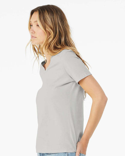 BELLA + CANVAS Women’s Relaxed Jersey V-Neck Tee 6405 #colormdl_Silver