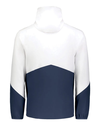 Russell Athletic Unisex Legend Hooded Quarter-Zip Pullover R20DSM #color_White/ Navy