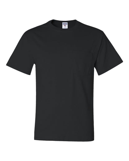 JERZEES Unisex Dri-Power® 50/50 Pocket T-Shirt 29MPR #color_Black