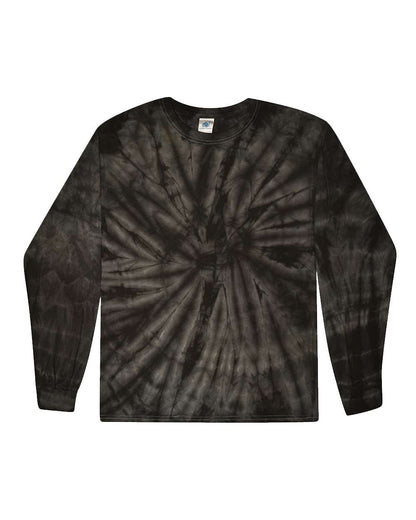 Colortone Youth Tie-Dyed Long Sleeve T-Shirt 2000Y #color_Spider Black