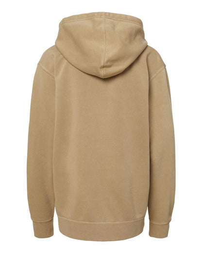 Independent Trading Co. Youth Midweight Pigment-Dyed Hooded Sweatshirt PRM1500Y #color_Pigment Sandstone