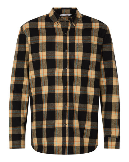 Boxercraft Men's Flannel Button Down Shirt BU7401 #color_Dark Khaki Plaid