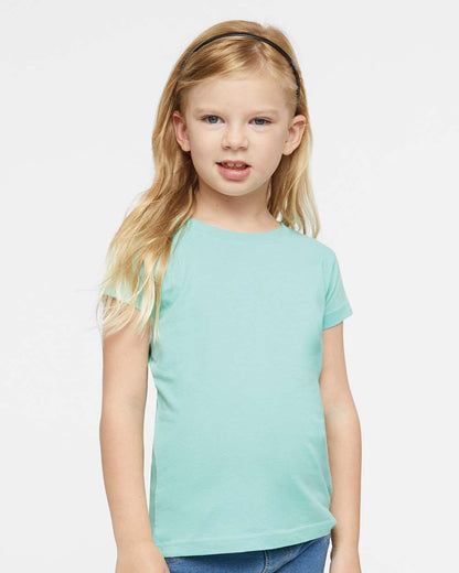 Rabbit Skins Toddler Girls Fine Jersey Tee 3316 #colormdl_Chill