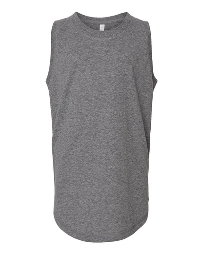 LAT Girls' Relaxed Fine Jersey Tank 2692 #color_Granite Heather