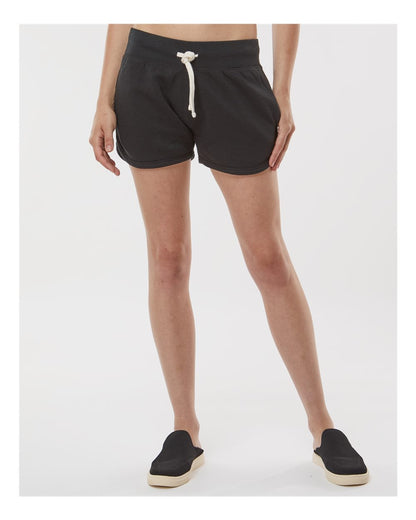 J. America Women's Fleece Shorts 8856 #colormdl_Black Solid