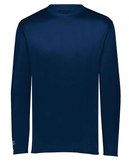 Holloway Youth Momentum Long Sleeve T-Shirt 222823 #color_Navy