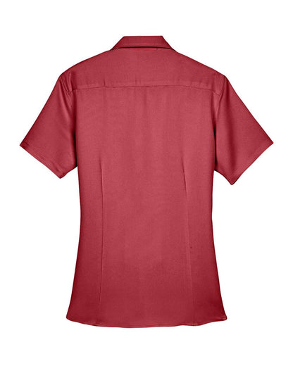 Harriton Women's Bahama Cord Camp Shirt M570W #color_Tile Red