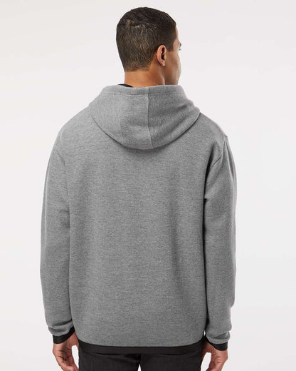 LAT Unisex The Statement Fleece Hoodie Sweatshirt 6996 #colormdl_Granite Heather/ Black