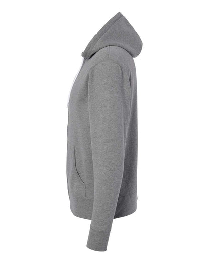 Independent Trading Co. Unisex Lightweight Full-Zip Hooded Sweatshirt AFX90UNZ #color_Gunmetal Heather