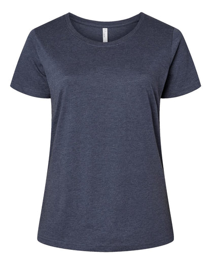 LAT Women's Curvy Collection Fine Jersey Tee 3816 #color_Vintage Denim