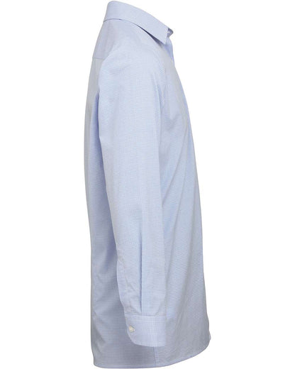 Artisan Collection by Reprime Men's Microcheck Gingham Cotton Shirt RP220 #color_Light Blue/ White