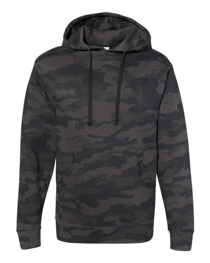Independent Trading Co. Unisex Midweight Hooded Sweatshirt SS4500 #color_Black Camo