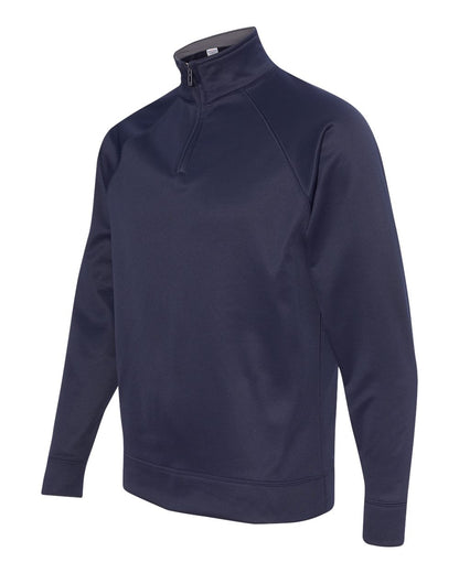 JERZEES Unisex Dri-Power® Sport Quarter-Zip Cadet Collar Sweatshirt PF95MR #color_J. Navy