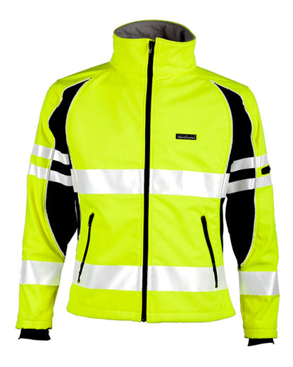 Kishigo Women's Premium Black Series® Soft Shell Jacket JS144 #color_Lime