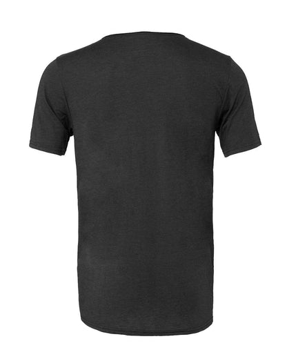 BELLA + CANVAS FWD Fashion Triblend Raw Neck Tee 3414 #color_Solid Dark Grey Triblend