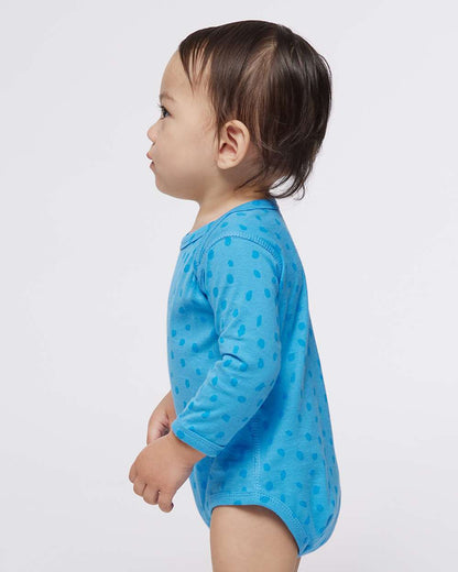 Rabbit Skins Infant Fine Jersey Long Sleeve Bodysuit 4421 #colormdl_Tradewind Spot
