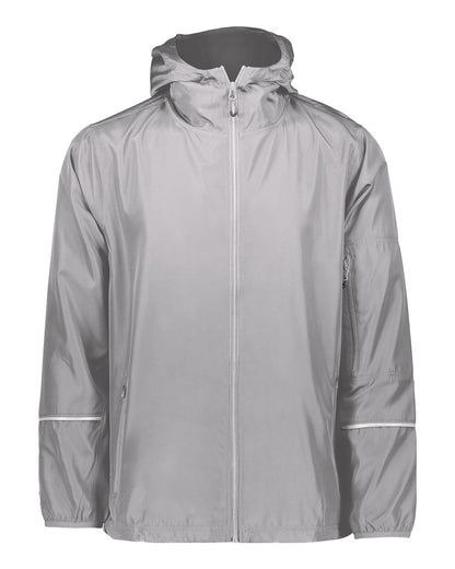 Holloway Men's Packable Hooded Jacket 229582 #color_Athletic Grey