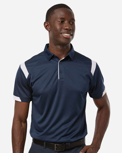 Badger Men's On the Rise Polo 3350 #colormdl_Navy/ White