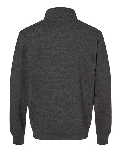 J. America Unisex Heavyweight Fleece Quarter-Zip Sweatshirt 8717 #color_Charcoal Heather