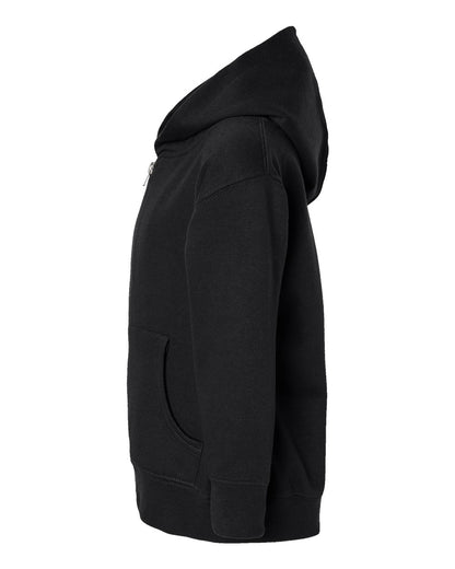 Rabbit Skins Toddler Full-Zip Fleece Hoodie Sweatshirt 3346 #color_Black