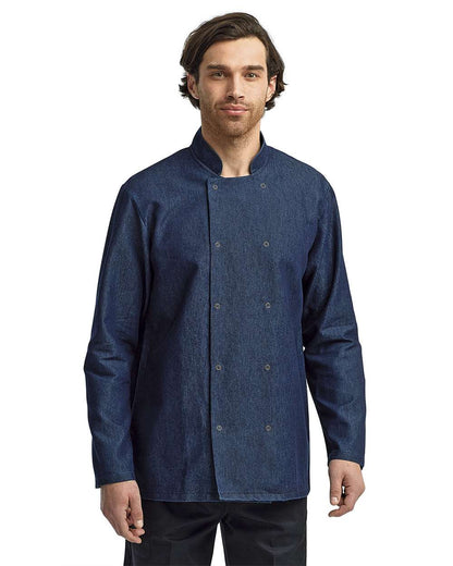 Artisan Collection by Reprime Unisex Denim Chef's Jacket RP660 #colormdl_Denim Blue
