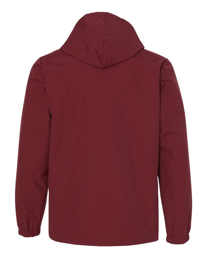 Independent Trading Co. Men's Water-Resistant Hooded Windbreaker EXP95NB #color_Cardinal