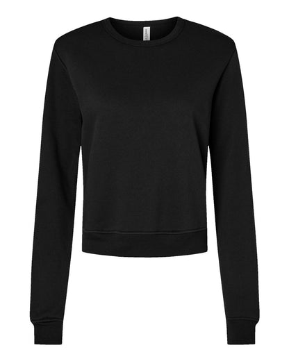 BELLA + CANVAS Women's Sponge Fleece Classic Crewneck Sweatshirt 7511 #color_Black