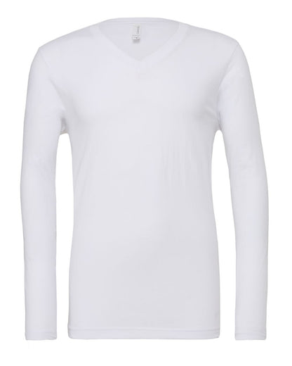 BELLA + CANVAS Unisex Long Sleeve V-Neck Tee 3425 #color_White