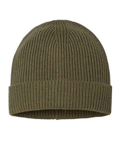 Atlantis Headwear Sustainable Fine Rib Cuffed Beanie ANDY #color_Olive