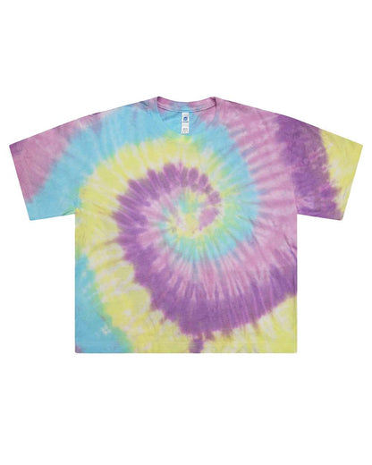 Colortone Women's Tie-Dyed Crop T-Shirt 1050 #color_Jellybean