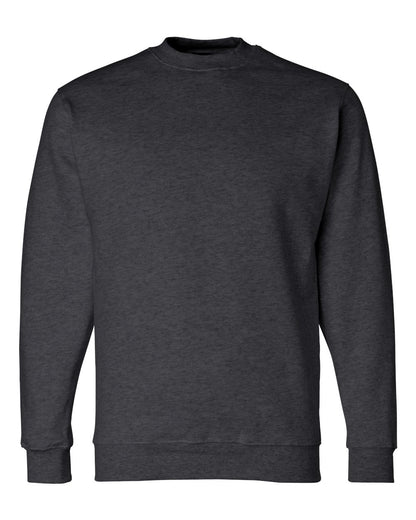 Bayside USA-Made Crewneck Sweatshirt 1102 #color_Charcoal Heather