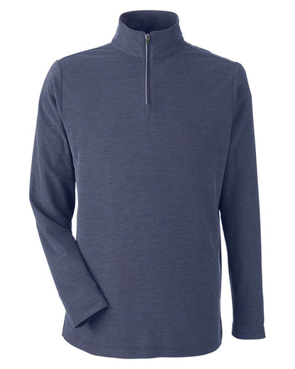 CORE365 Men's Fusion ChromaSoft™ Pique Quarter-Zip Pullover CE405 #color_Classic Navy Heather