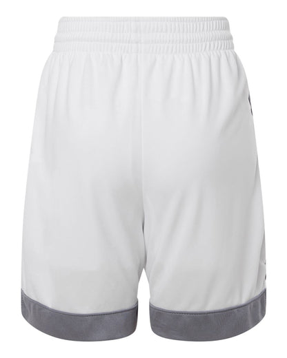 Augusta Sportswear Youth Match-Up Basketball Shorts 6890 #color_White/ Graphite