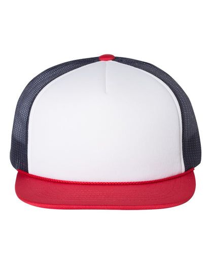 Richardson Foamie Trucker Cap 113 #color_White/ Navy/ Red