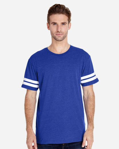 LAT Men's Football Fine Jersey Tee 6937 #colormdl_Vintage Royal/ White