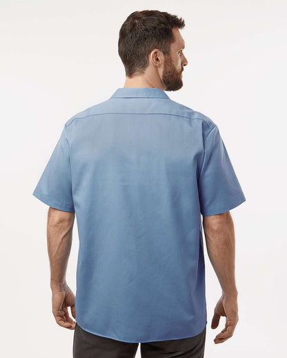 Dickies Short Sleeve Work Shirt - Tall Sizes 2574T #colormdl_Gulf Blue