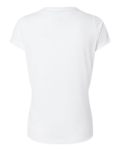 SubliVie Women's Polyester Sublimation V-Neck Tee 1507 #color_White