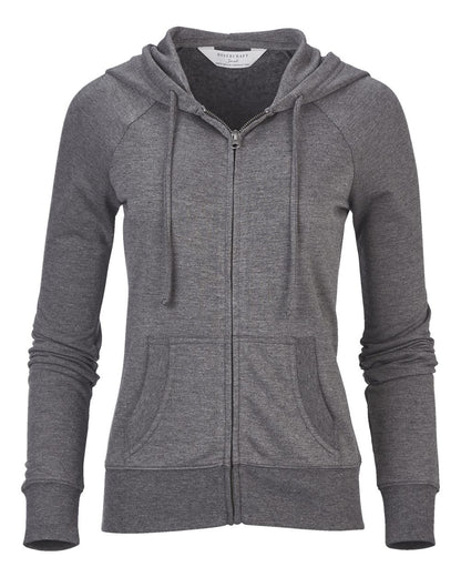 Boxercraft Women's Dream Fleece Full-Zip Hooded Sweatshirt BW5201 #color_Black Heather