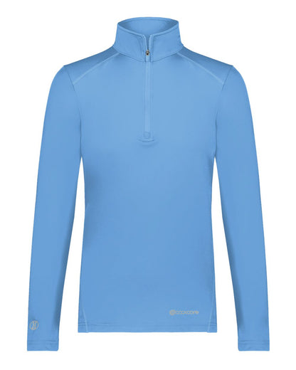 Holloway Women's CoolCore® Quarter-Zip Pullover 222340 #color_Columbia Blue