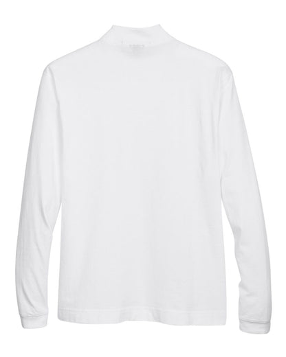 Devon & Jones Unisex Sueded Jersey Mock Neck T-Shirt D420 #color_White
