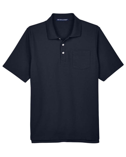 Devon & Jones Men's DRYTEC20™ Performance Pocket Polo DG150P #color_Navy