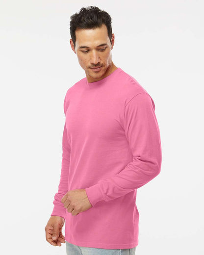 M&O Unisex Gold Soft Touch Long Sleeve T-Shirt 4820 #colormdl_Azalea