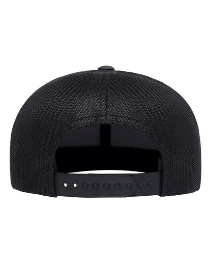 YP Classics Retro High Profile Trucker Cap 6609 #color_Charcoal/ Black