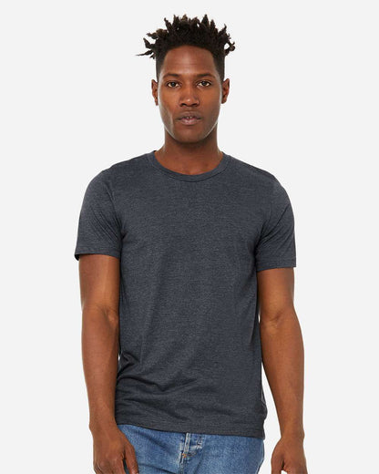 BELLA + CANVAS Unisex Sueded Tee 3301 #colormdl_Heather Midnight Navy