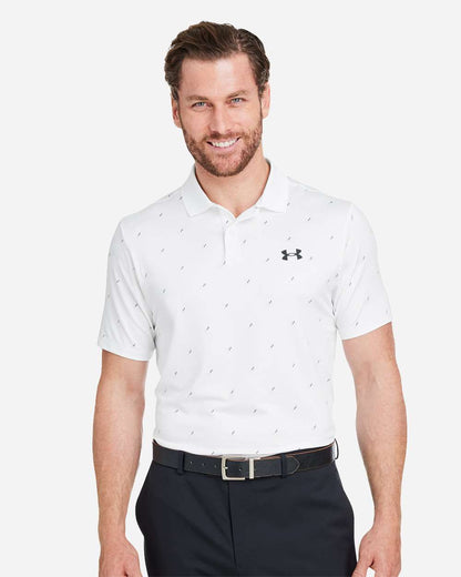 Under Armour Men's 3.0 Printed Performance Polo 1377377 #colormdl_White/ Black