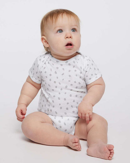 Rabbit Skins Infant Fine Jersey Bodysuit 4424 #colormdl_White Spot