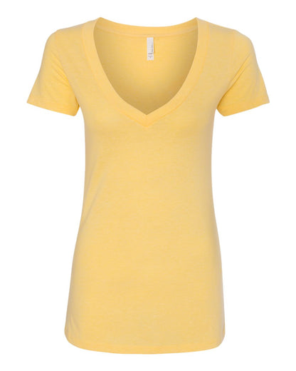 Next Level Women’s CVC Deep V-Neck T-Shirt 6640 #color_Banana Cream
