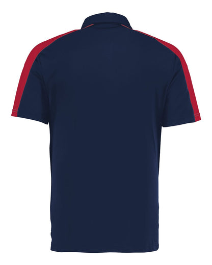 Augusta Sportswear Two-Tone Vital Polo 5028 #color_Navy/ Scarlet