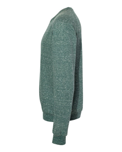 JERZEES Unisex Snow Heather French Terry Crewneck Sweatshirt 91MR #color_Forest Green