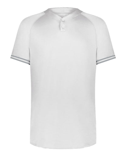 Augusta Sportswear Cutter Henley Jersey 6905 #color_White/ Silver